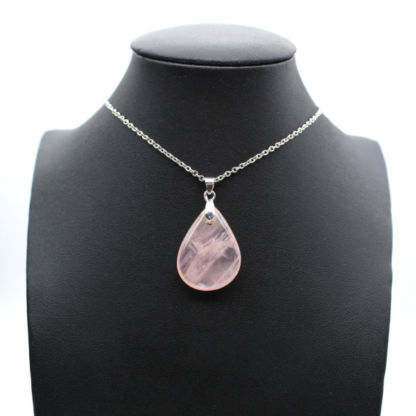 Rose Quartz Drop Pendant