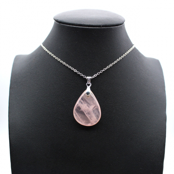 Rose Quartz Drop Pendant