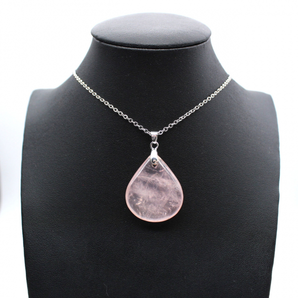 Rose Quartz Drop Pendant