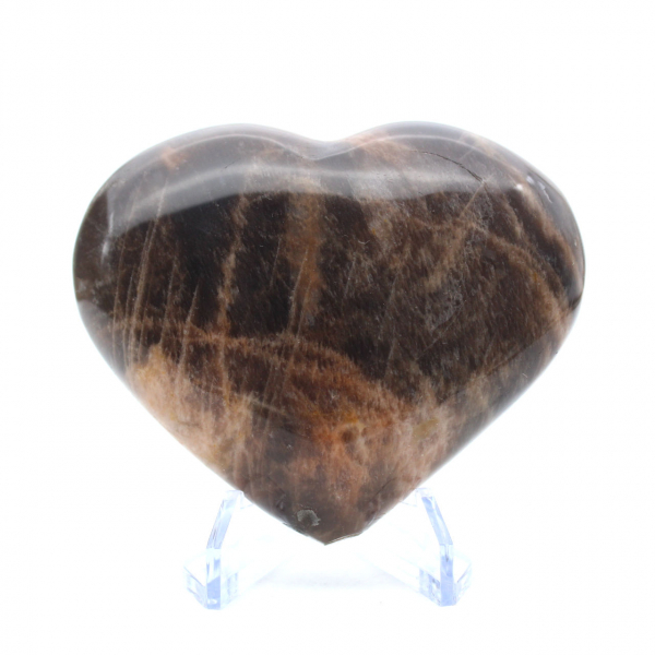 Black Moonstone Heart