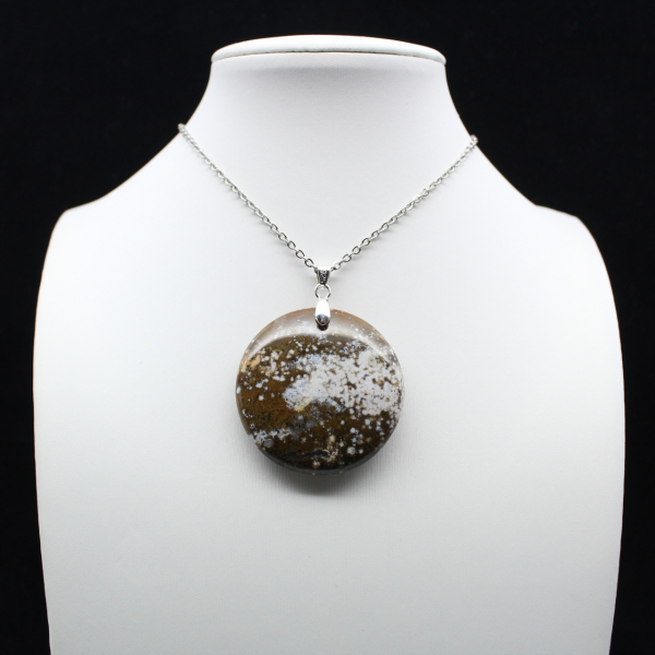 Round Orbicular Jasper Pendant