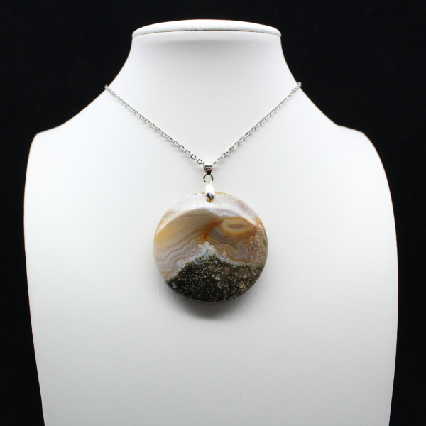 Round Orbicular Jasper Pendant