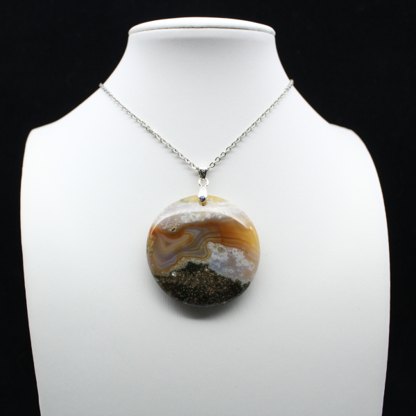 Round Orbicular Jasper Pendant