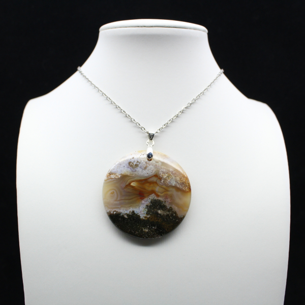 Round Orbicular Jasper Pendant