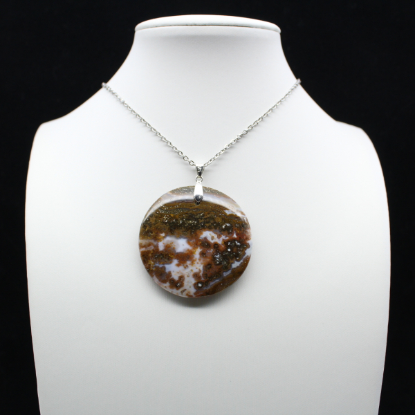 Round Orbicular Jasper Pendant