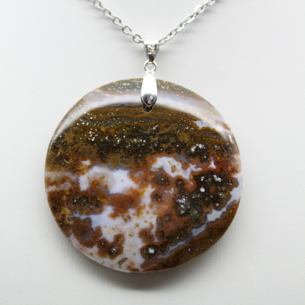 Round Orbicular Jasper Pendant