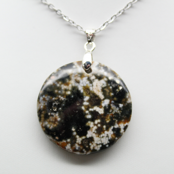 Round Orbicular Jasper Pendant