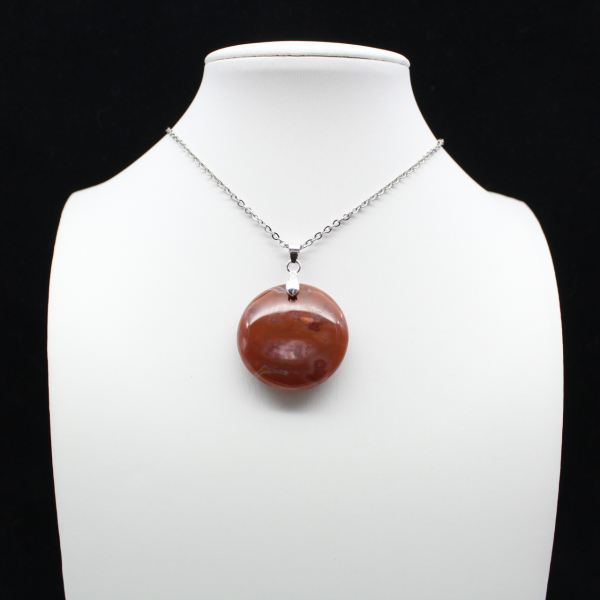 Round Red Jasper Pendant