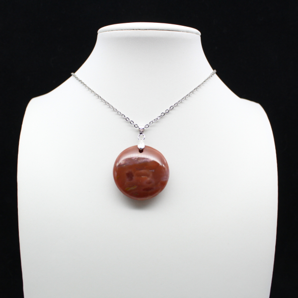 Round Red Jasper Pendant