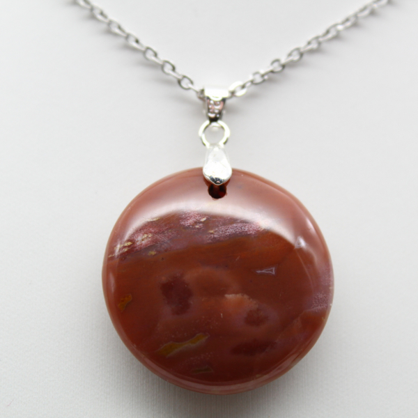 Round Red Jasper Pendant