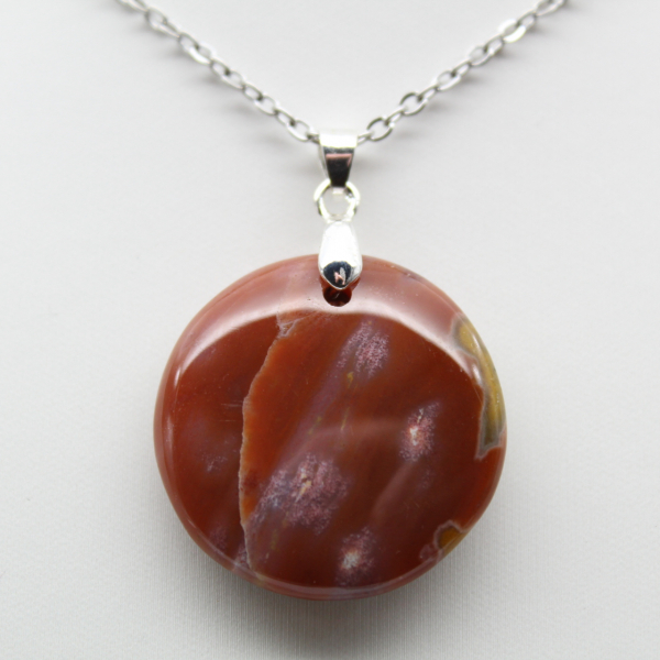 Round Red Jasper Pendant