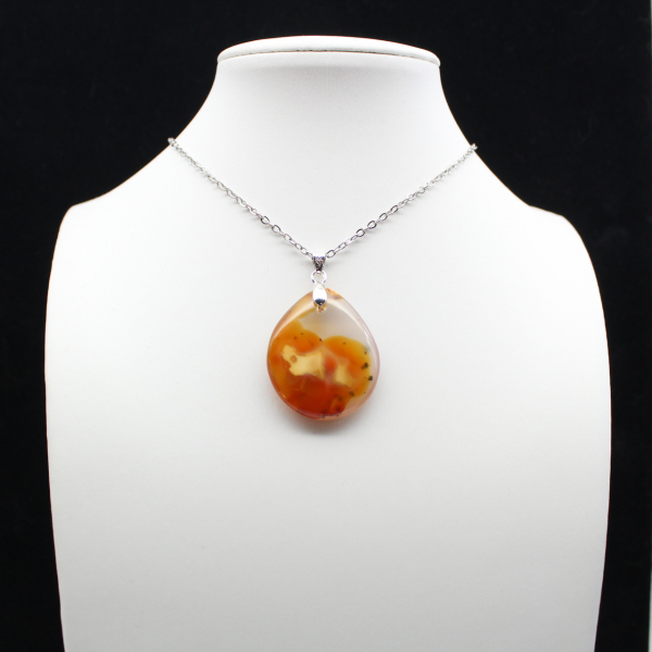 Carnelian drop pendant