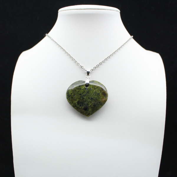 Green Opal Heart Pendant