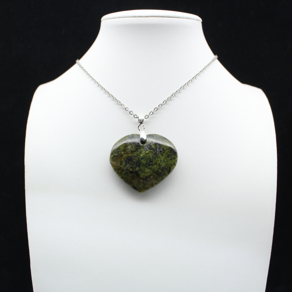 Green Opal Heart Pendant