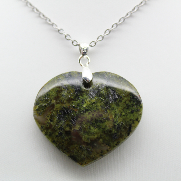 Green Opal Heart Pendant