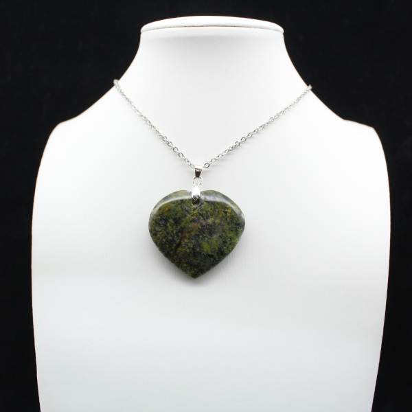 Green Opal Heart Pendant