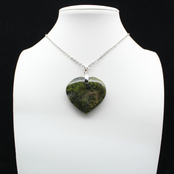 Green Opal Heart Pendant