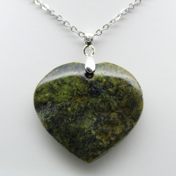 Green Opal Heart Pendant