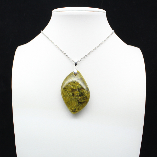 Green Opal Flame Pendant