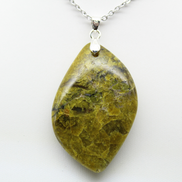 Green Opal Flame Pendant