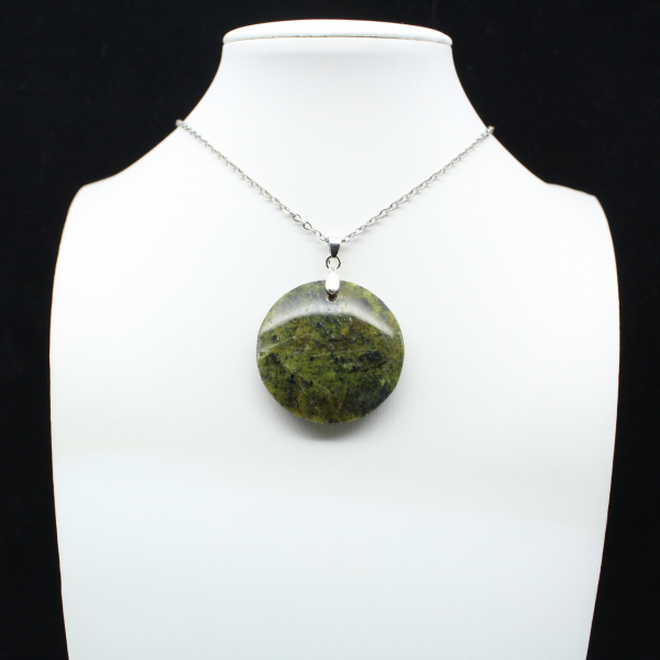 Green Opal Round Pendant