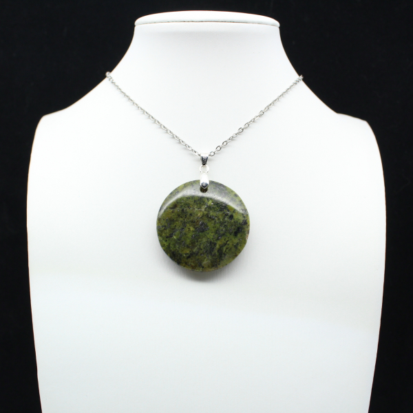 Green Opal Round Pendant