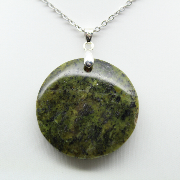 Green Opal Round Pendant