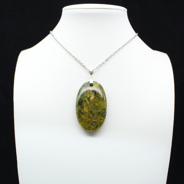 Green Opal Oval Pendant