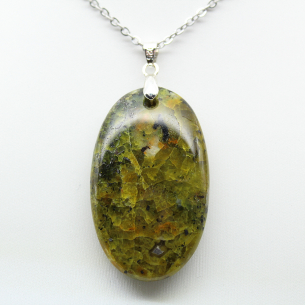 Green Opal Oval Pendant