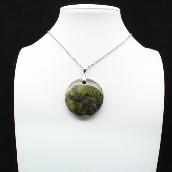 Green Opal Round Pendant