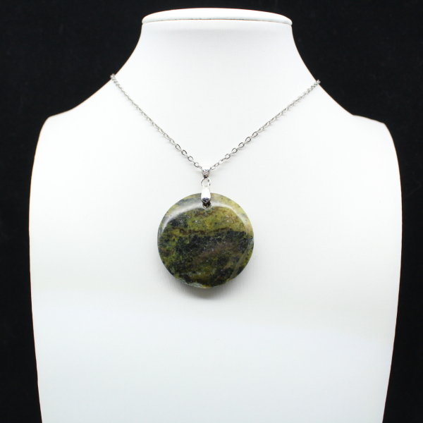 Green Opal Round Pendant