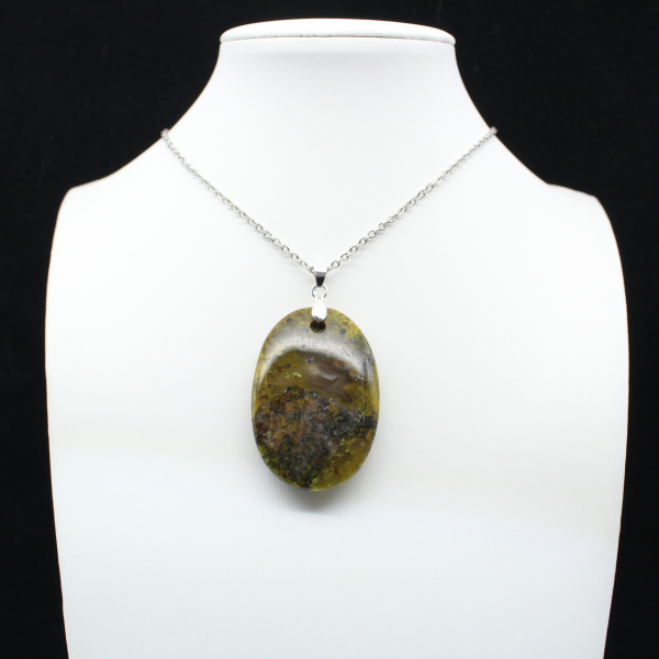 Green Opal Oval Pendant