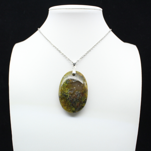 Green Opal Oval Pendant