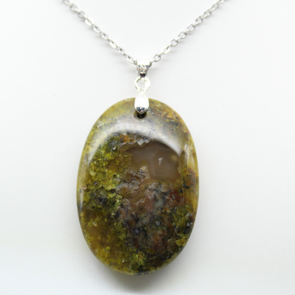 Green Opal Oval Pendant