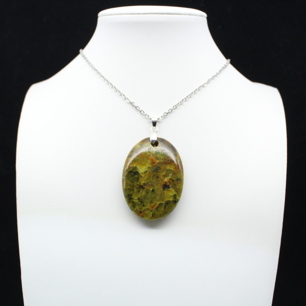 Green Opal Oval Pendant