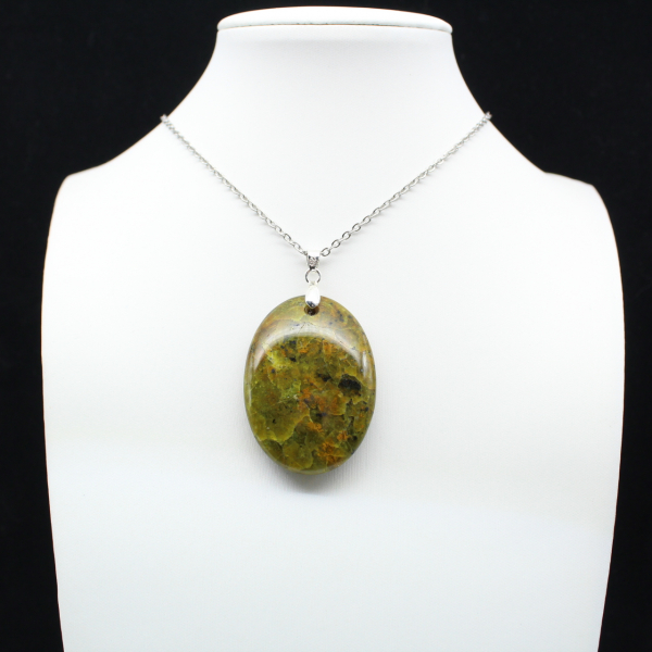 Green Opal Oval Pendant