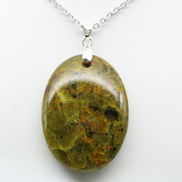 Green Opal Oval Pendant