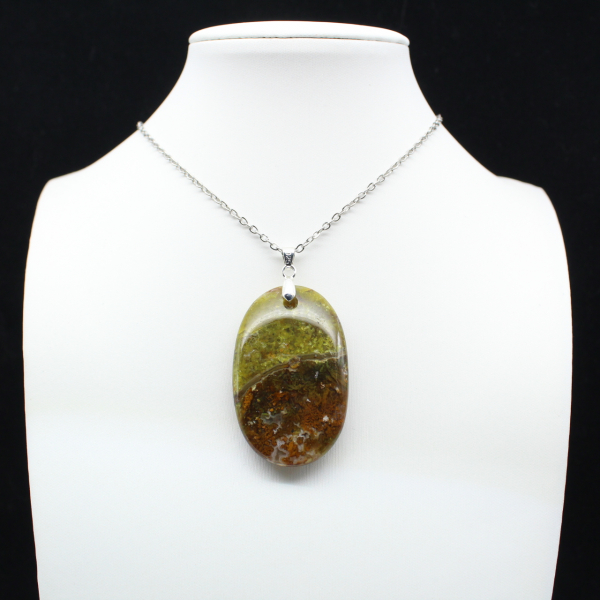 Green Opal Oval Pendant