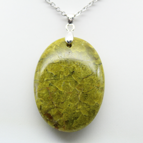 Green Opal Oval Pendant