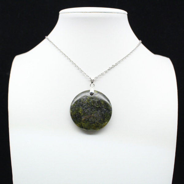 Green Opal Round Pendant