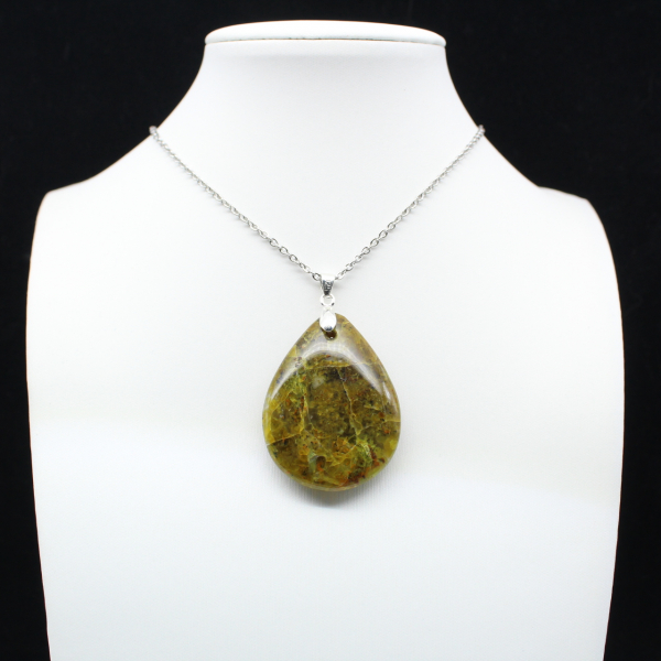 Green Opal Drop Pendant