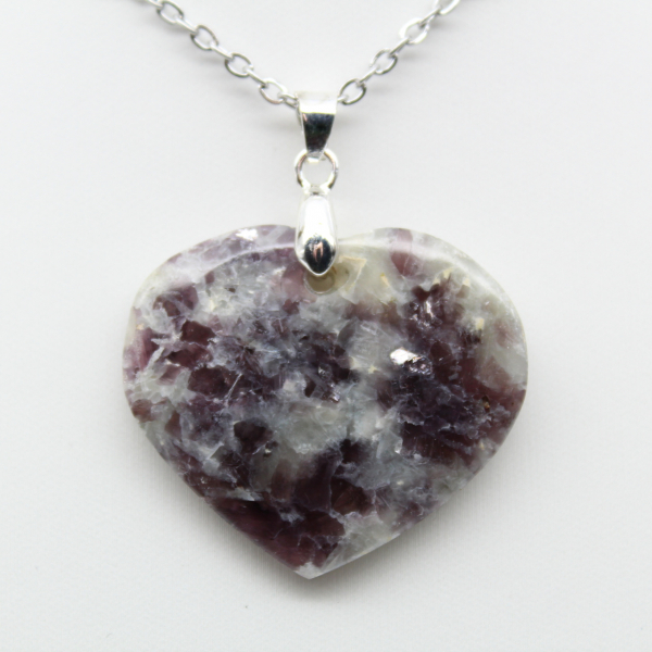 Lepidolite Heart Pendant