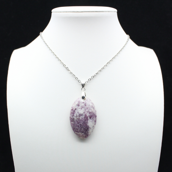 Lepidolite Oval Pendant