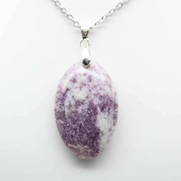 Lepidolite Oval Pendant