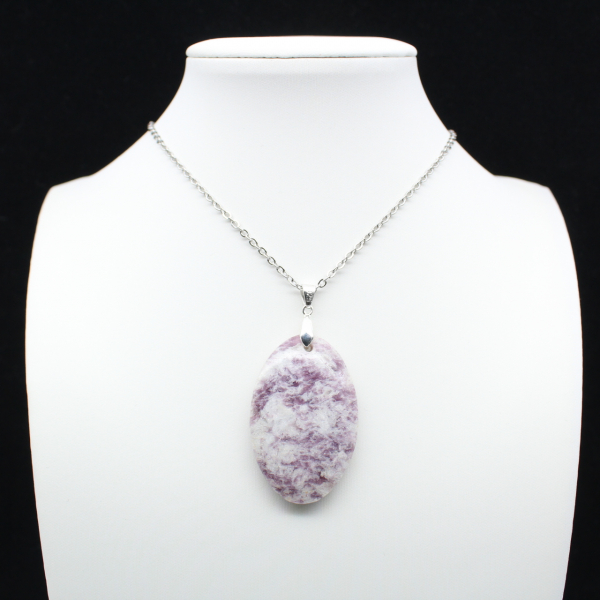 Lepidolite Oval Pendant