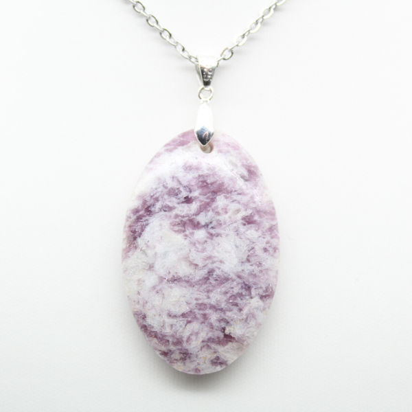 Lepidolite Oval Pendant