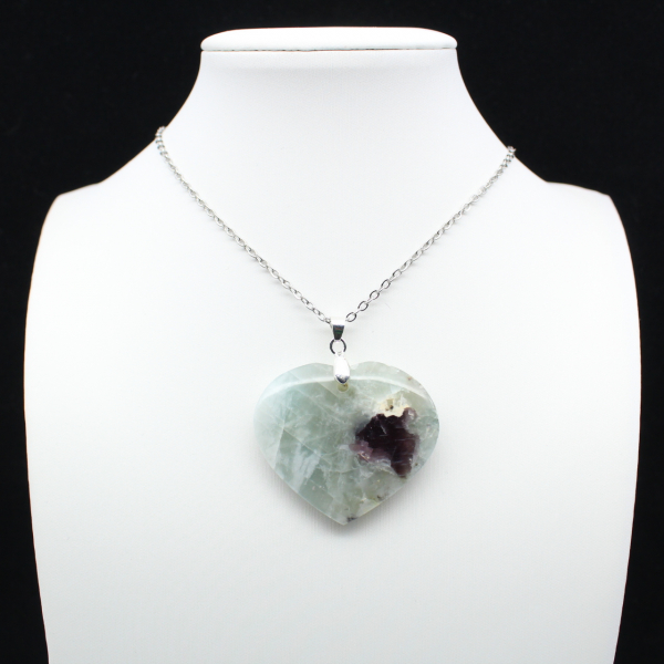 Lepidolite Heart Pendant