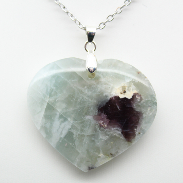 Lepidolite Heart Pendant