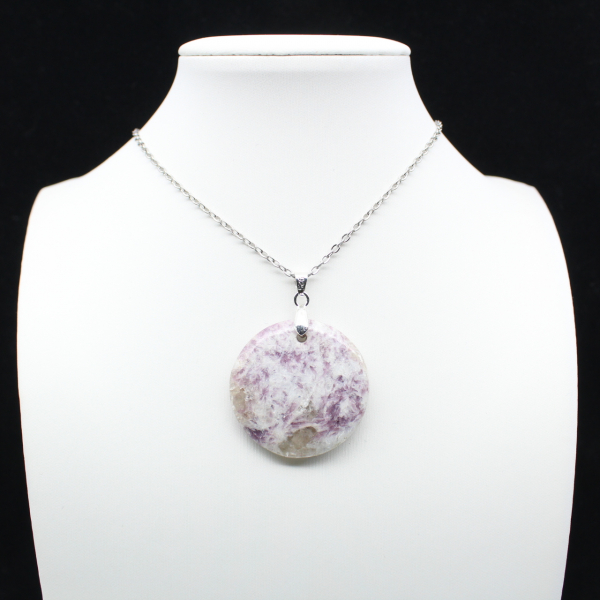 Lepidolite Round Pendant