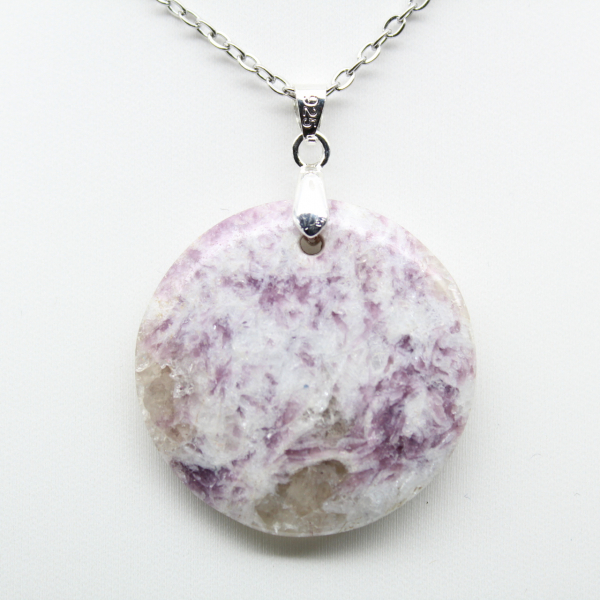 Lepidolite Round Pendant